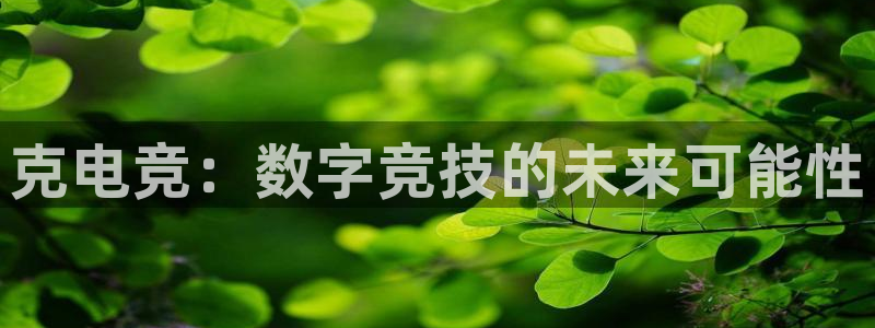 一竞技官网：克电竞：数字竞技的未来可能性