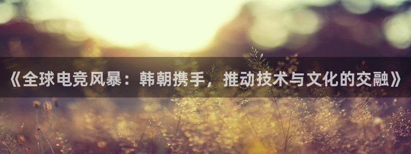 一竞技网址：《全球电竞风暴：韩朝携手，推动技术与文化的交融》